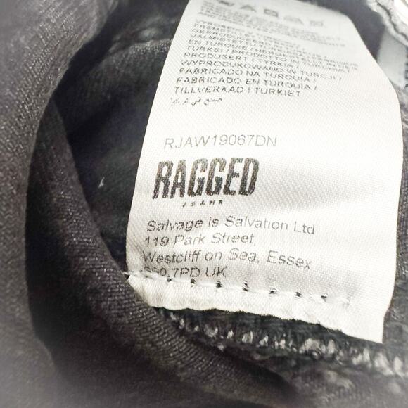 Ragged Priest Black Denim Jeans Carpenter Style Cargo Pants Size 26 - Picture 8 of 10